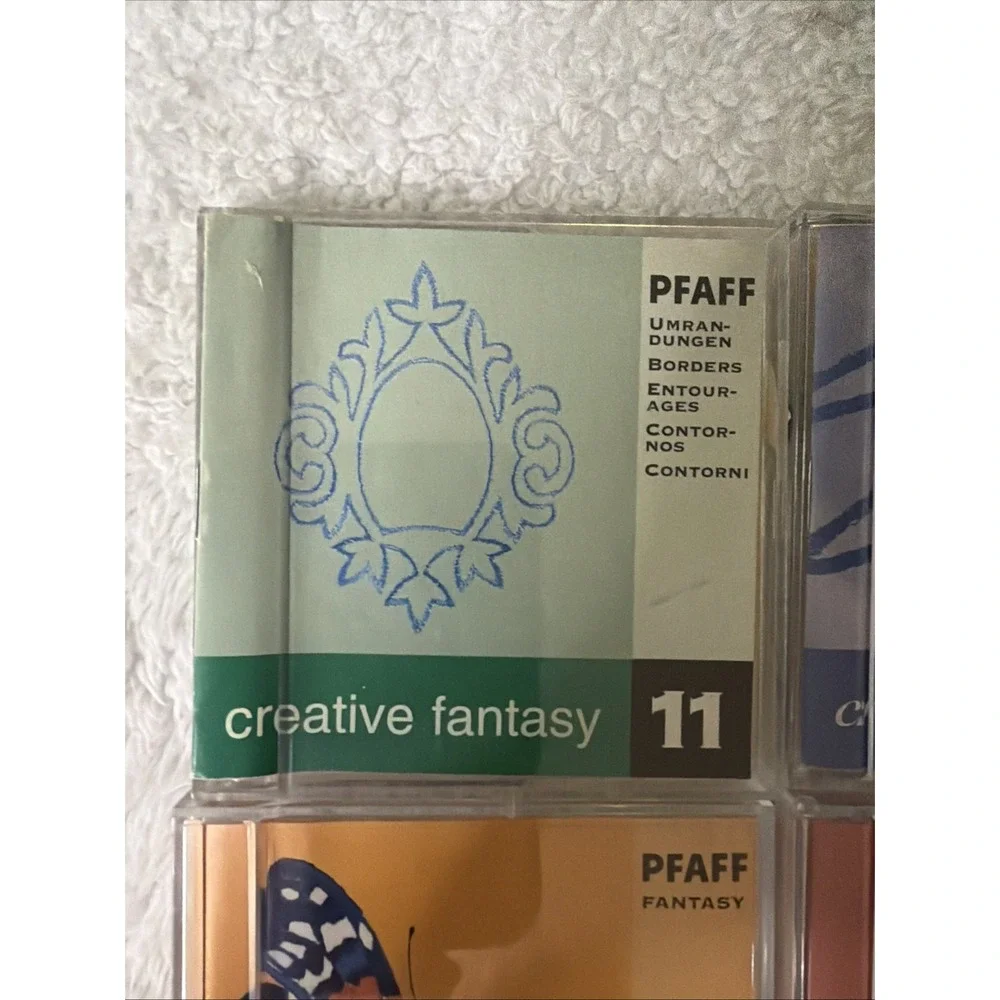 Pfaff Creative Fantasy Embroidery Cards & Memory Cards Lot of 4